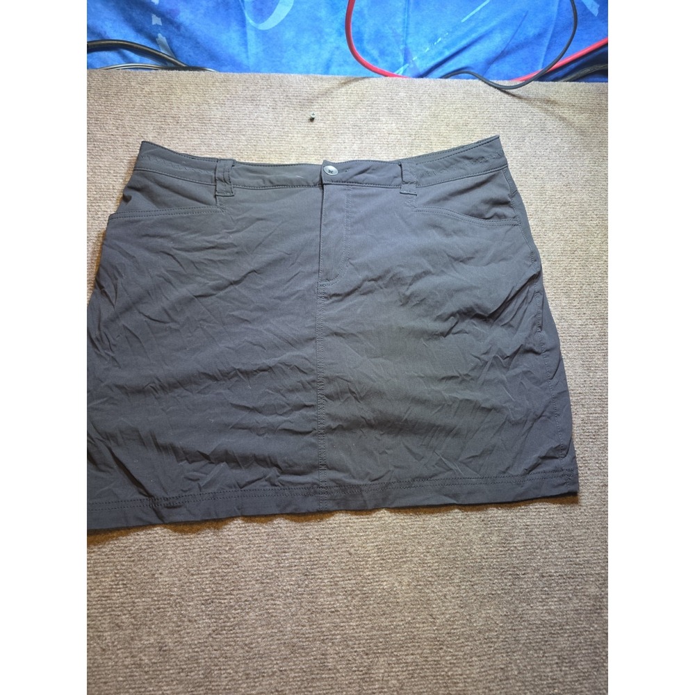 Eddie Bauer Women Skort Size 14 Black Stretch Pockets Active Hiking Golf Outdoor